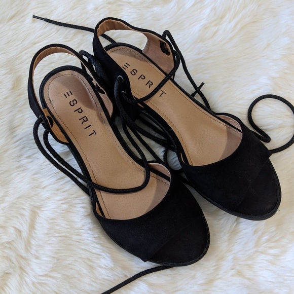 Esprit Lace Up Block Heels - Picture 4 of 6